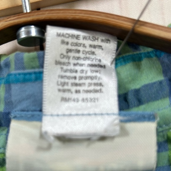 Vintage Pendleton Blue and Green Plaid Seersucker Long SleeveShirt. Size XL - Picture 5 of 8